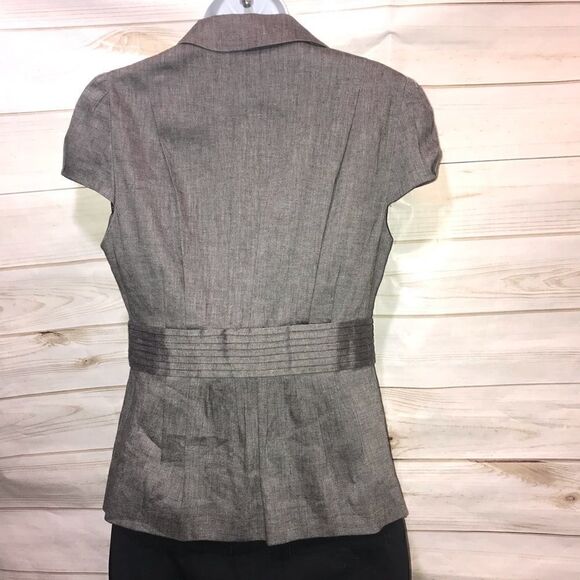 NEW! BCBGMaxAzria Heather Gray Cap Sleeve Jacket-S - Picture 2 of 6